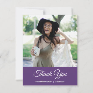 Tarjeta de agradecimiento a graduación de foto Min