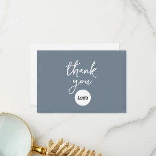 Tarjeta de agradecimiento a Gray Slate Logotipo de