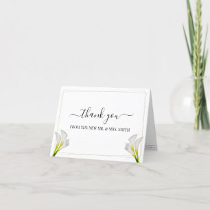 Tarjeta de agradecimiento a Greenery Calla Lily