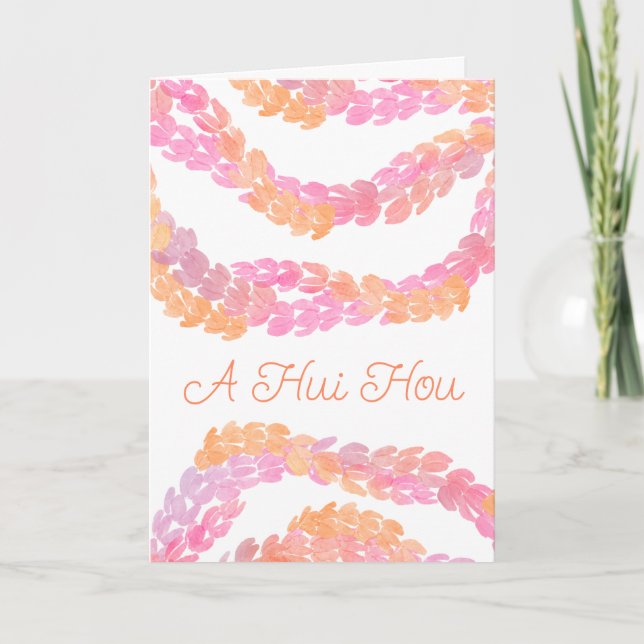 Tarjeta De Agradecimiento A Hui Hou (Anverso)