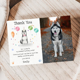 Tarjeta de agradecimiento a Husky Sibir Puppy Dog
