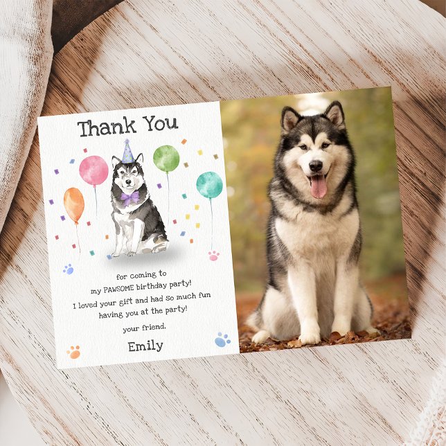 Tarjeta de agradecimiento a Husky Sibir Puppy Dog  (Subido por el creador)