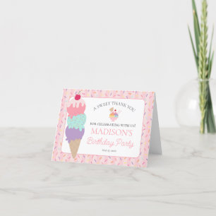 Tarjeta de agradecimiento a Ice Cream Sundae Heres