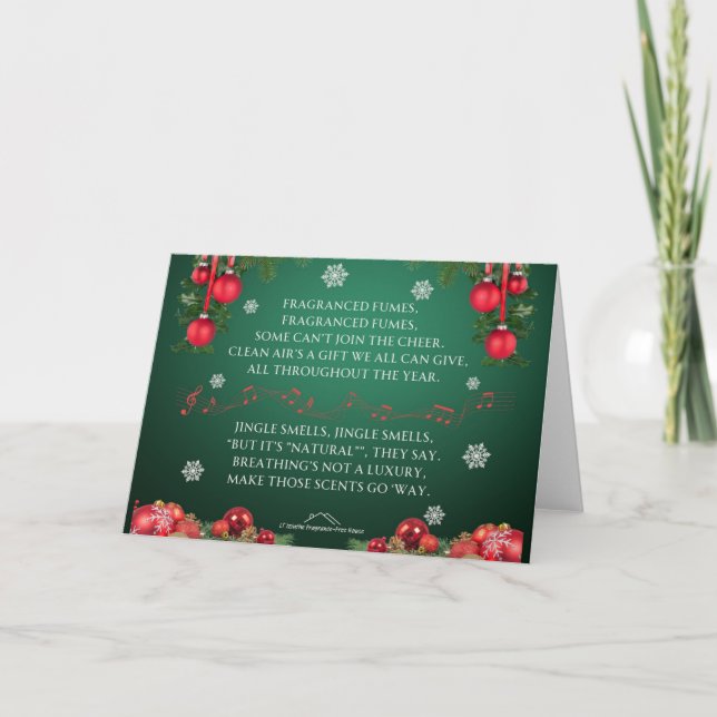 Tarjeta De Agradecimiento A Jingle Bells Holiday Parody - Jingle Smells (Anverso)