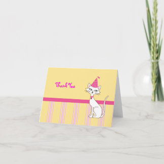 Tarjeta de agradecimiento a Kitty Cat