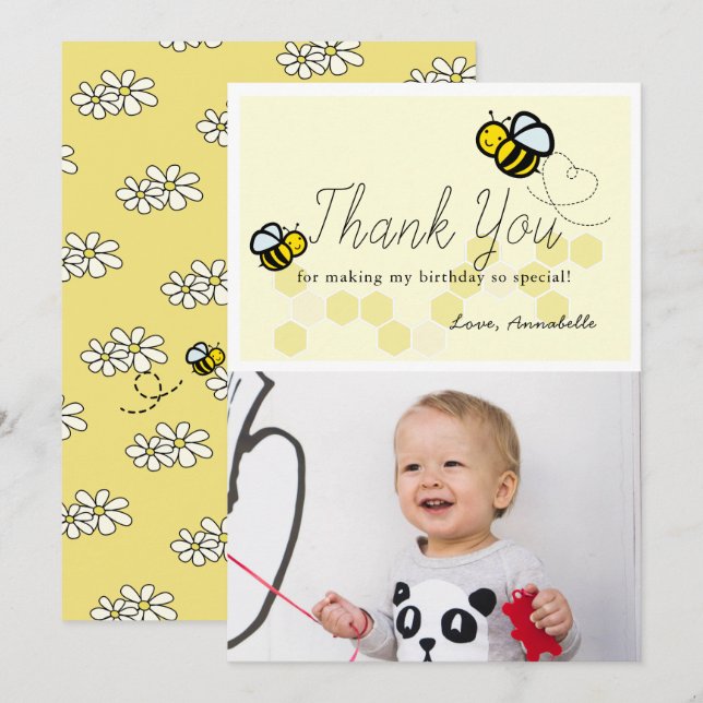 Tarjeta de agradecimiento a la Abeja de Abeja Cump (Anverso / Reverso)