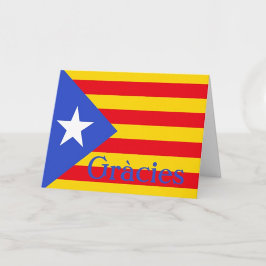 Tarjeta de agradecimiento a la bandera catalana