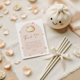 Tarjeta de agradecimiento a la bebé que se desmoro