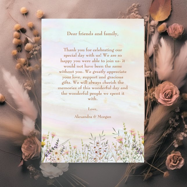 Tarjeta de agradecimiento a la Boda Blissous Bloom (Subido por el creador)