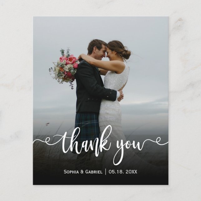 Tarjeta de agradecimiento a la Boda con permiso (Anverso)