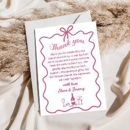 Tarjeta de agradecimiento a la Boda de champagne d