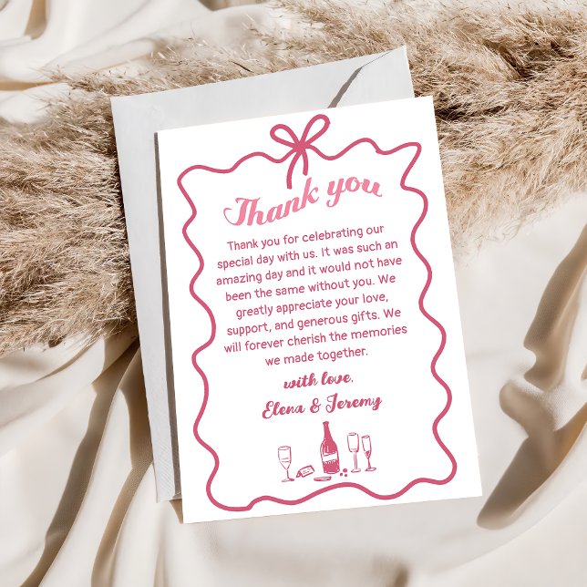 Tarjeta de agradecimiento a la Boda de champagne d (Subido por el creador)