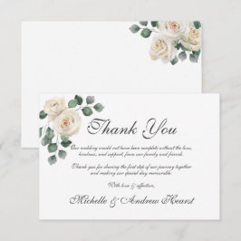 Tarjeta de agradecimiento a la Boda Llanta Blanca