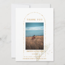 Tarjeta de agradecimiento a la Boda plana de Golde