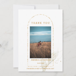 Tarjeta de agradecimiento a la Boda plana de Golde