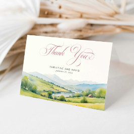 Tarjeta de agradecimiento a la Boda Rustic Wildflo