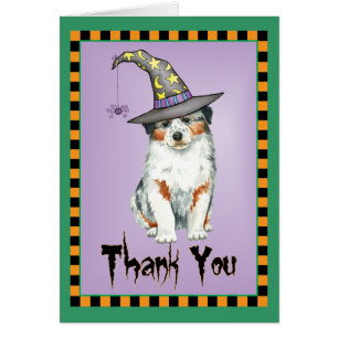 Tarjeta de agradecimiento a la bruja pastora austr