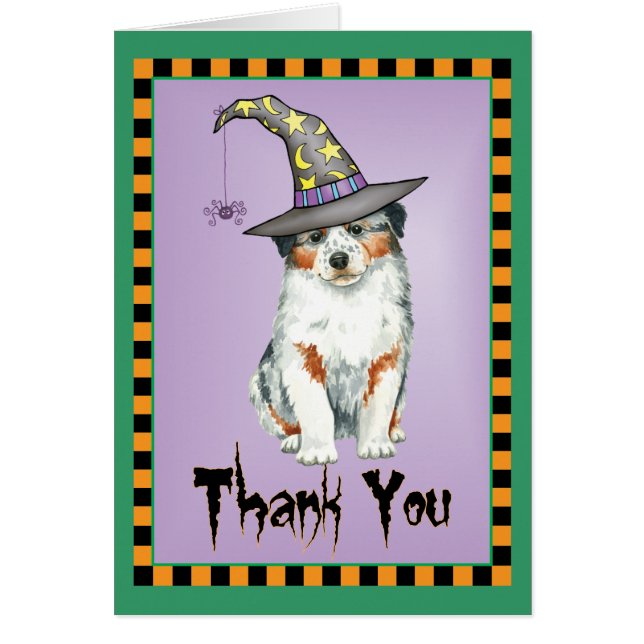 Tarjeta de agradecimiento a la bruja pastora austr (Frente)