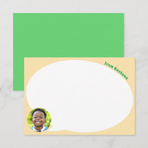 Tarjeta de agradecimiento a la burbuja de la foto