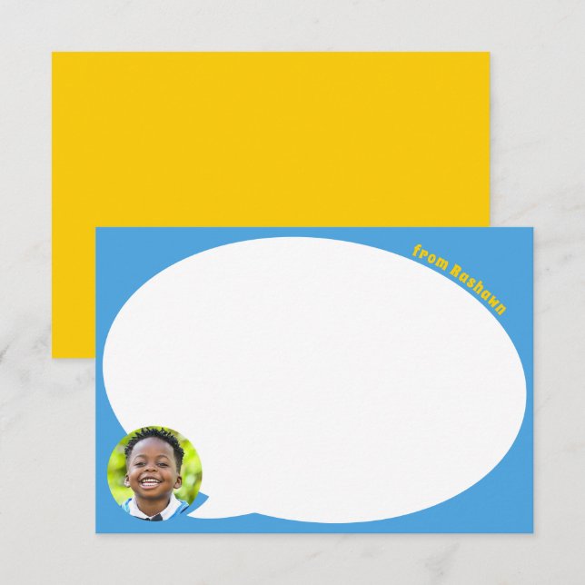 Tarjeta de agradecimiento a la burbuja del discurs (Anverso / Reverso)