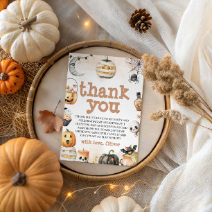 Tarjeta de agradecimiento a la calabaza de fantasí