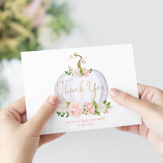 Tarjeta de agradecimiento a la calabaza floral de  (Subido por el creador)