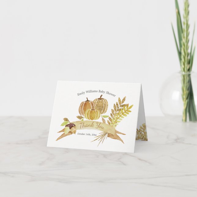 Tarjeta de agradecimiento a la calabaza Purpurina  (Anverso)