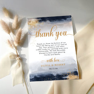 Tarjeta de agradecimiento a la ceremonia de Boda d