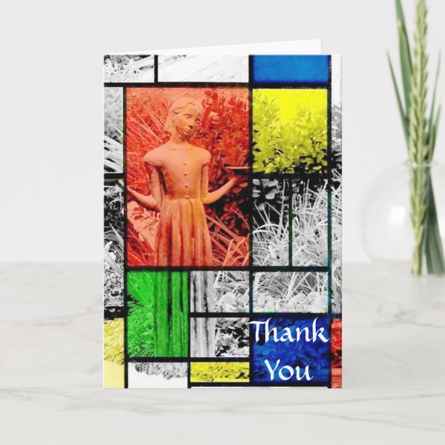 Tarjeta de agradecimiento a la Chica de aves Angel (Anverso)