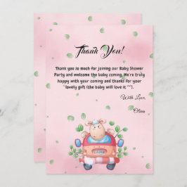 Tarjeta de agradecimiento a la chica de la cama