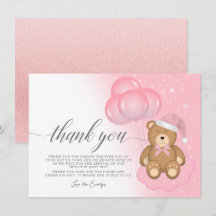 Tarjeta de agradecimiento a la Chica de Oso Sleepy