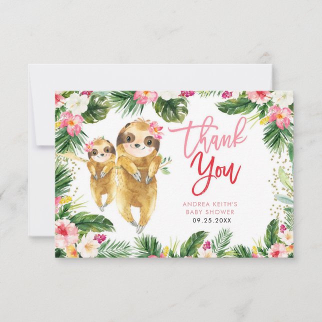 Tarjeta de agradecimiento a la Chica tropical Slot (Anverso)