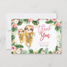 Tarjeta de agradecimiento a la Chica tropical Slot