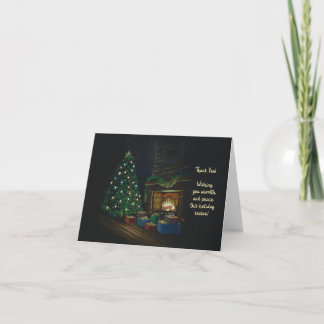 Tarjeta de agradecimiento a la chimenea