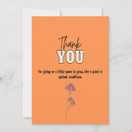 Tarjeta de agradecimiento a la ciencia de las plan