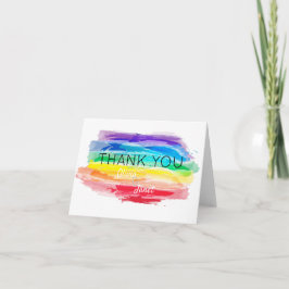 Tarjeta de agradecimiento a la colección de colore