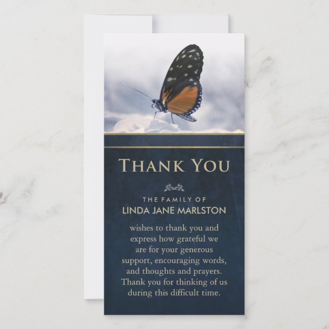 Tarjeta de agradecimiento a la compasión por la ma (Anverso)