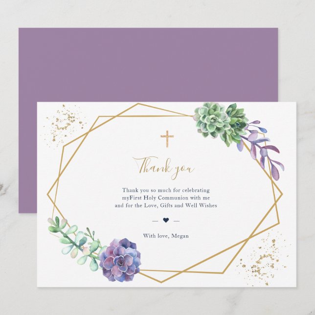 Tarjeta de agradecimiento a la comunidad Purple Su (Anverso / Reverso)