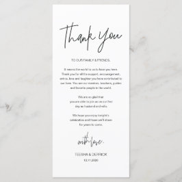 Tarjeta de agradecimiento a la configuración moder