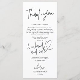 Tarjeta de agradecimiento a la configuración moder