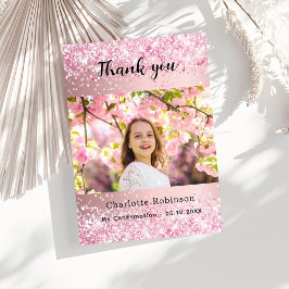 Tarjeta de agradecimiento a la confirmación de la 