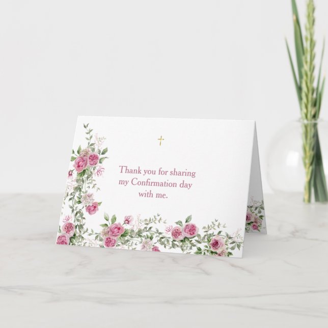 Tarjeta de agradecimiento a la confirmación religi (Anverso)