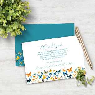 Tarjeta de agradecimiento a la conmemoración de la