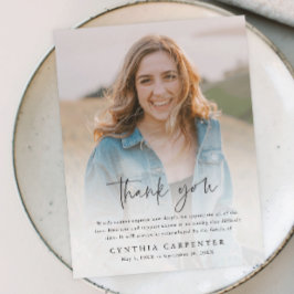 Tarjeta de agradecimiento a la conmemoración del f