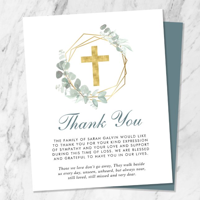 Tarjeta de agradecimiento a la Cruz del Funeral de (Subido por el creador)