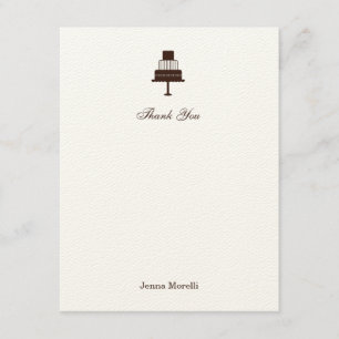 Tarjeta de agradecimiento a la dama de honor clási