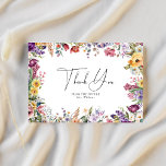 Tarjeta de agradecimiento a la ducha de novia flor<br><div class="desc">Dama de novia de jardín floral de primavera,  tarjeta de agradecimiento.</div>