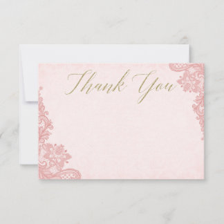Tarjeta de agradecimiento a la ducha de novia Lace