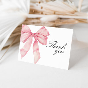 Tarjeta de agradecimiento a la ducha de novia rosa