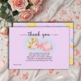 Tarjeta de agradecimiento a la dulce niña pequeña